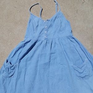 Topshop Denim Babydoll Dress